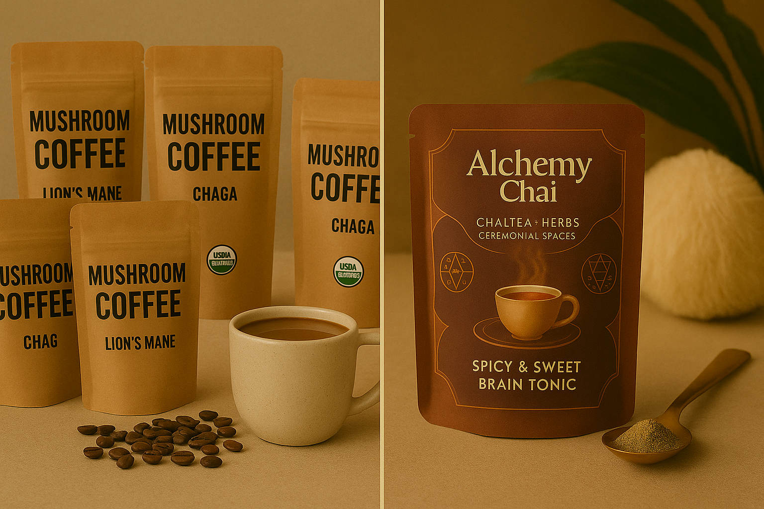 Mushroom Coffee vs Alchemy Chai